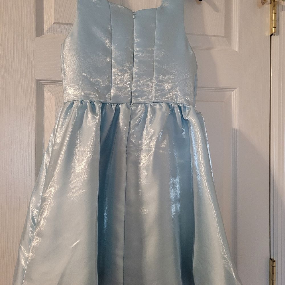 NWT- In Girl-City Triangles Blue Embellished Pleated Fit & Flare Dress GIRLS 14 - Picture 5 of 5